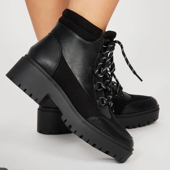 Combat Heeled Boots-Women - Picture 3 of 7